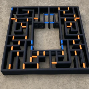 Commercial Inflatable Maze - Black Open Top Laser Route - product view 1