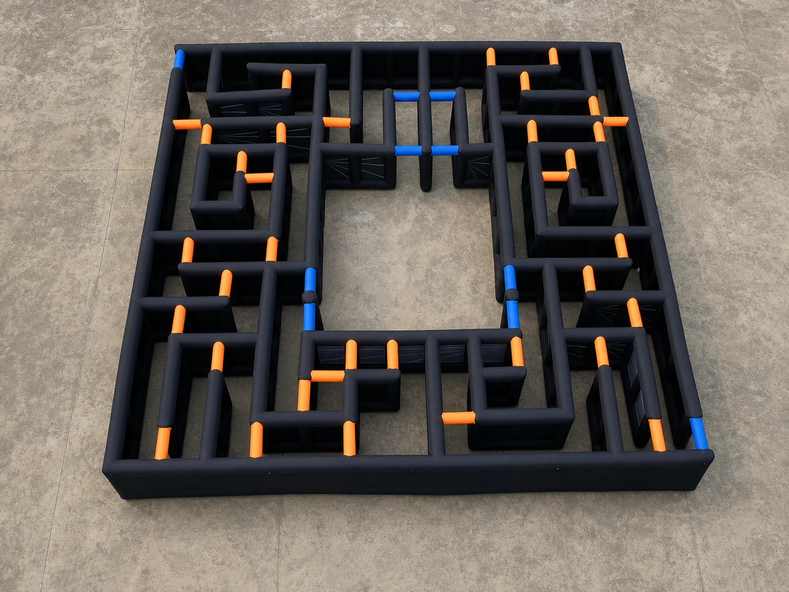 Commercial Inflatable Maze - Black Open Top Laser Route - product view 1