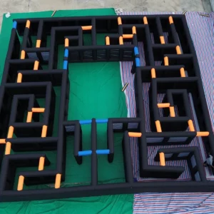 Commercial Inflatable Maze - Black Open Top Laser Route - product view 2