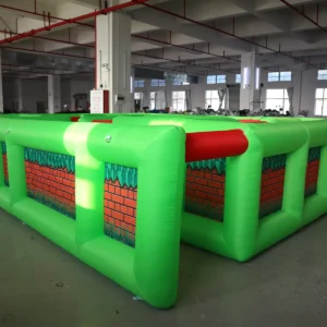Commercial Inflatable Maze - Green Brick Print Low Wall - product view 6