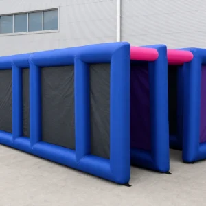 Commercial Inflatable Maze - Blue Gray Dual Passage Open Top - product view 3