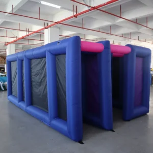 Commercial Inflatable Maze - Blue Gray Dual Passage Open Top - product view 2