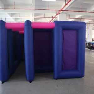 Commercial Inflatable Maze - Blue Gray Dual Passage Open Top - product view 6