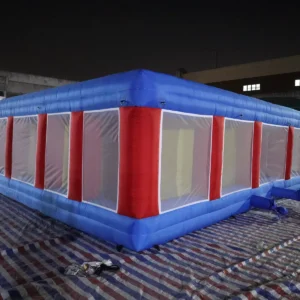 Commercial Inflatable Maze - Red Blue White Mesh Fully Covered - product view 2