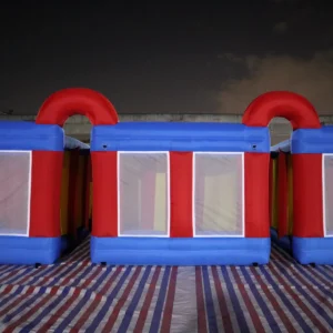 Commercial Inflatable Maze - Red Blue White Mesh Fully Covered - product view 5