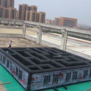Commercial Inflatable Maze - Gray Blood Window Open Top - 10 x 10m - P129 - product view 2