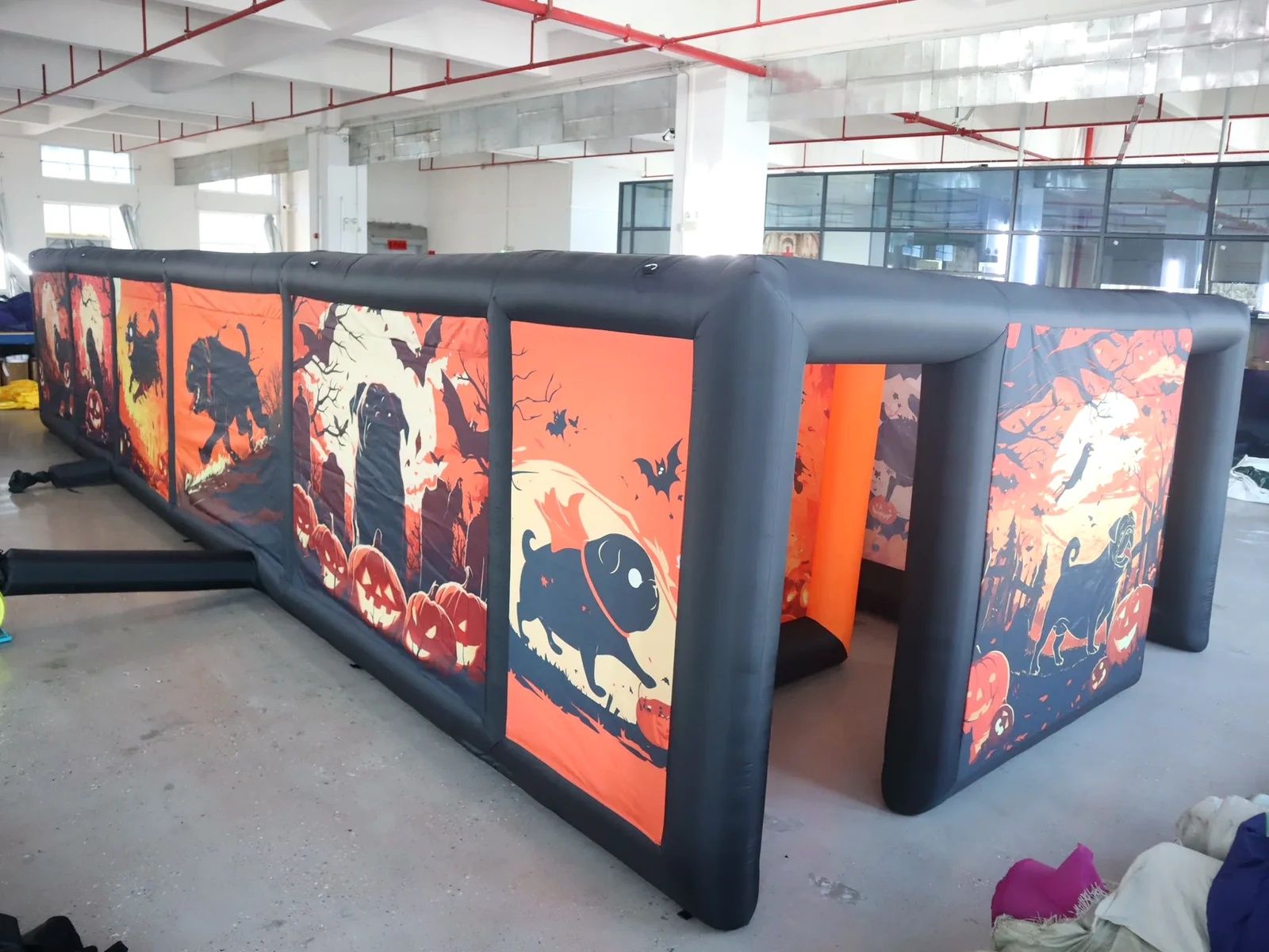 Commercial Inflatable Maze - Orange Animal Halloween Open Top - product view 1