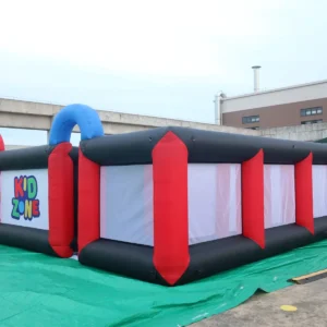 Commercial Inflatable Maze - Red Black White Mesh Open Top - product view 3