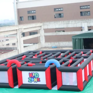 Commercial Inflatable Maze - Red Black White Mesh Open Top - product view 1