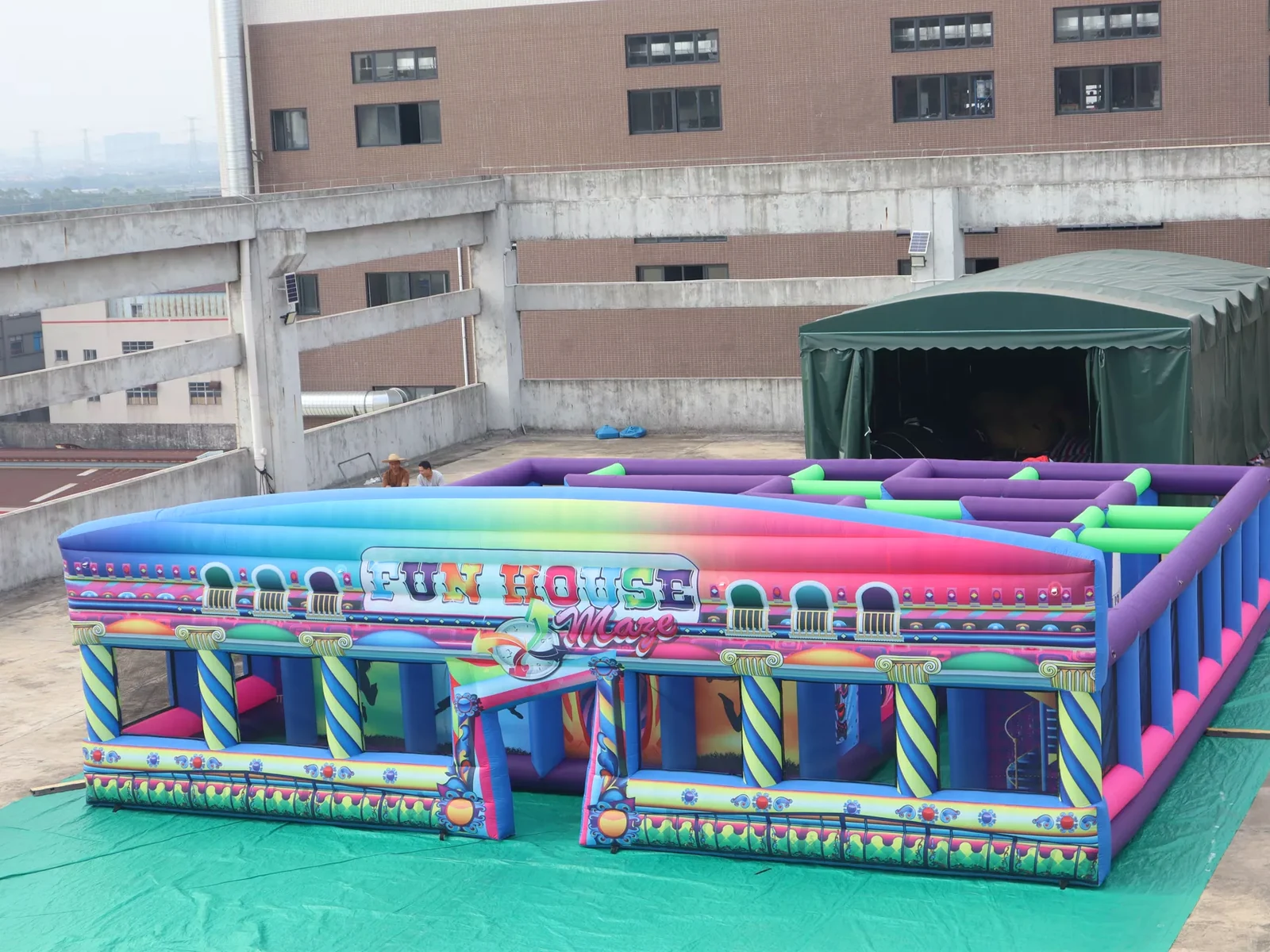 Commercial Inflatable Maze - Colorful Carnival Funhouse 10m - product view 1