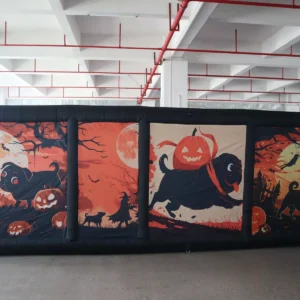 Commercial Inflatable Maze - Orange Animal Halloween Covered - product view 4
