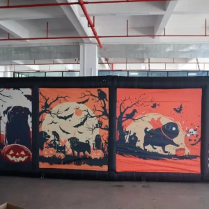 Commercial Inflatable Maze - Orange Animal Halloween Covered - product view 5