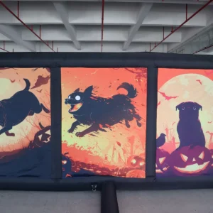 Commercial Inflatable Maze - Orange Animal Halloween Covered - product view 6