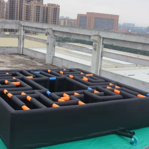Commercial Inflatable Maze - Plain Black Open Top - 10 x 10m - P140 - product view 2