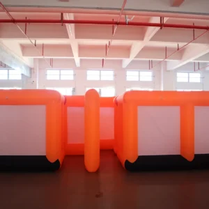 Commercial Inflatable Maze - Orange White Open Top - product view 3