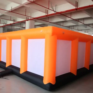 Commercial Inflatable Maze - Orange White Open Top - product view 1