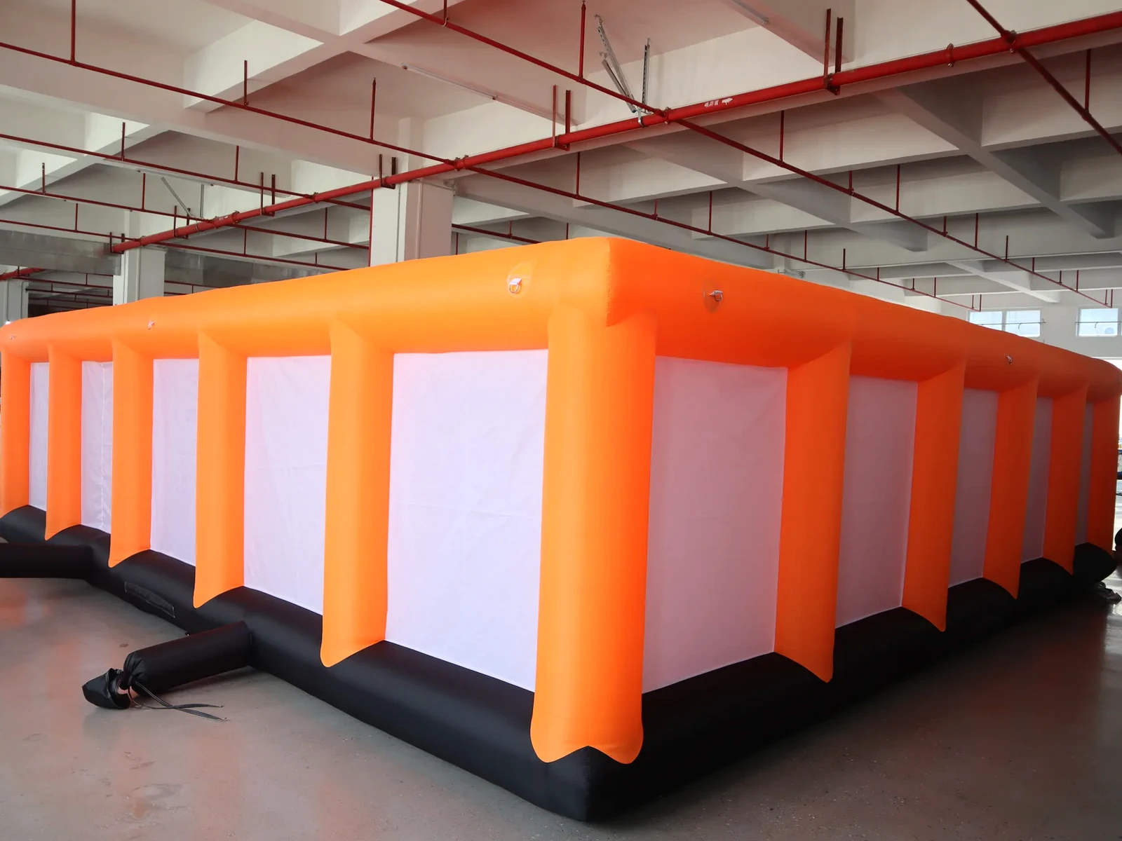 Commercial Inflatable Maze - Orange White Open Top - product view 1