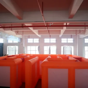 Commercial Inflatable Maze - Orange White Open Top - product view 5