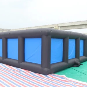 Commercial Inflatable Maze - Black Blue Open Top - product view 3