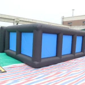 Commercial Inflatable Maze - Black Blue Open Top - product view 4