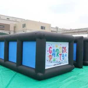 Commercial Inflatable Maze - Black Blue Open Top - product view 2