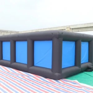 Commercial Inflatable Maze - Black Blue Open Top - product view 5