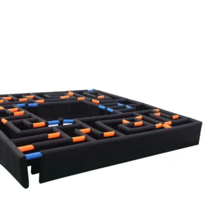 Commercial Inflatable Maze - Black Open Top Obstacle Route - product view 1