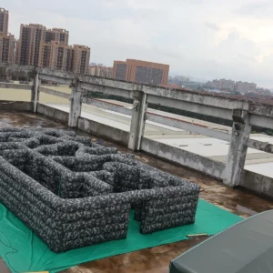Commercial Inflatable Maze - Gray Camouflage Open Top - product view 2
