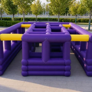 Commercial Inflatable Maze - Purple Yellow Open Frame - product view 3