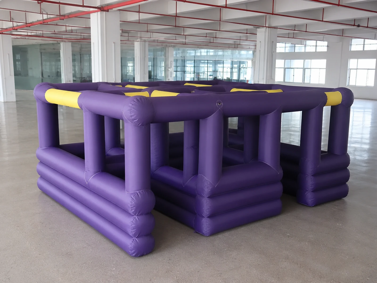 Commercial Inflatable Maze - Purple Yellow Open Frame - product view 1
