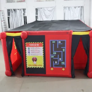 Commercial Inflatable Maze - Red Twin Entry Covered - product view 5