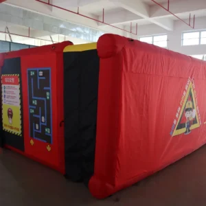 Commercial Inflatable Maze - Red Twin Entry Covered - product view 4