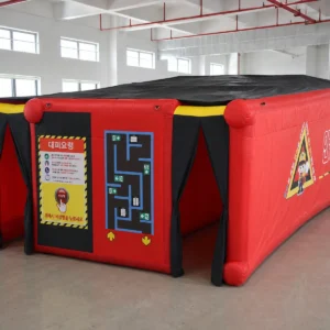 Commercial Inflatable Maze - Red Twin Entry Covered - product view 6