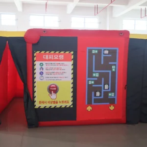 Commercial Inflatable Maze - Red Twin Entry Covered - product view 2