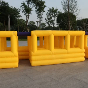 Commercial Inflatable Maze - Yellow Purple Open Frame - product view 3