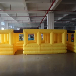 Commercial Inflatable Maze - Yellow Purple Open Frame - product view 4
