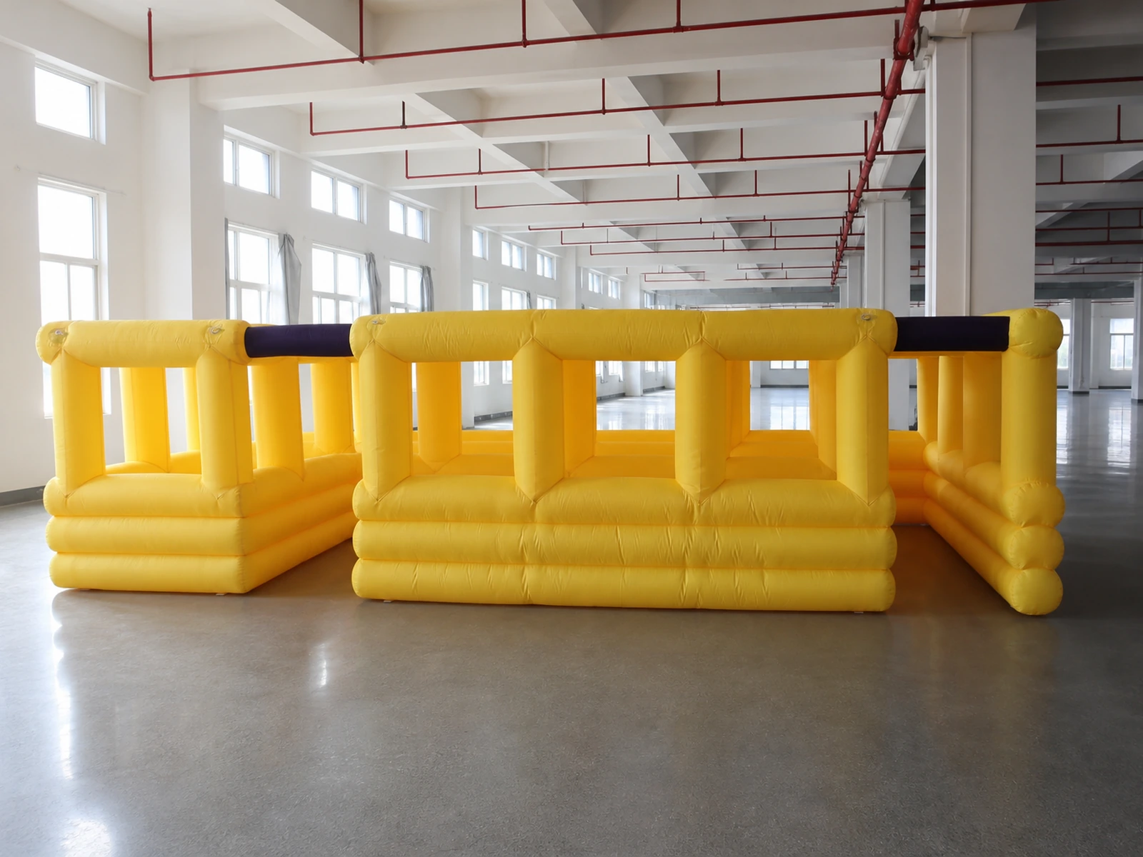 Commercial Inflatable Maze - Yellow Purple Open Frame - product view 1