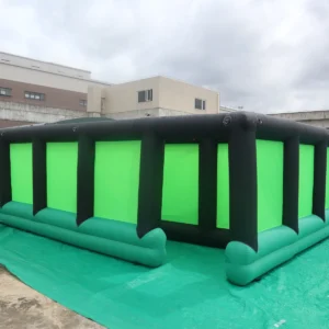 Commercial Inflatable Maze - Black Green Open Top Obstacle Route - product view 6