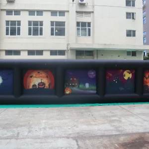 Commercial Inflatable Maze - Black Halloween Open Top Route - product view 5