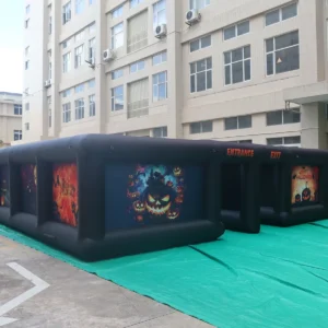 Commercial Inflatable Maze - Black Halloween Open Top Route - product view 1