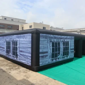 Commercial Inflatable Maze - Gray Wood Print Route - product view 5