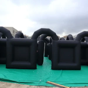 Commercial Inflatable Maze - Black Open Grid Arch - product view 5