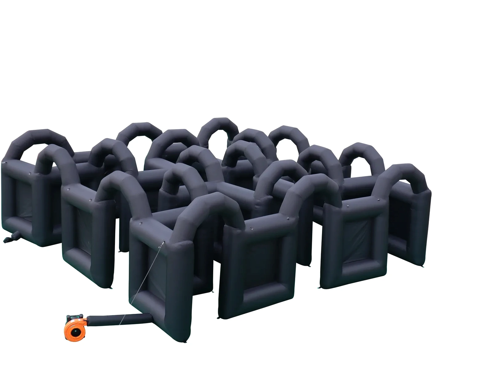 Commercial Inflatable Maze - Black Open Grid Arch - product view 1