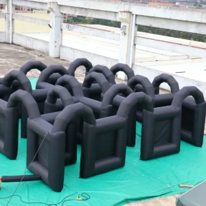 Commercial Inflatable Maze - Black Open Grid Arch - product view 3