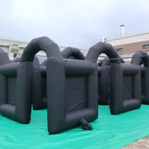 Commercial Inflatable Maze - Black Open Grid Arch - product view 4