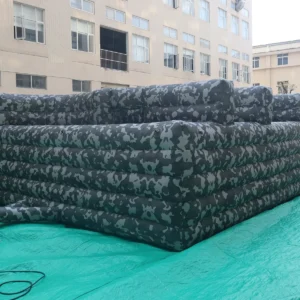 Commercial Inflatable Maze - Gray Camouflage Stacked Rail - product view 3