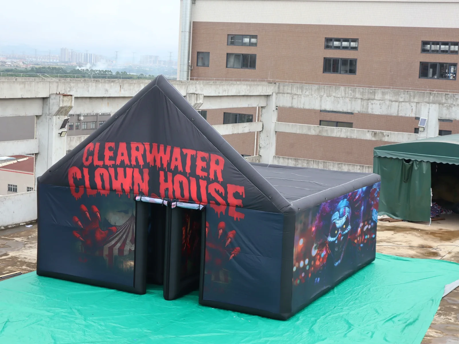 Commercial Inflatable Maze - Clown House Gable Covered - product view 1