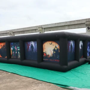 Commercial Inflatable Maze - Black Open-Top Halloween Route - product view 5