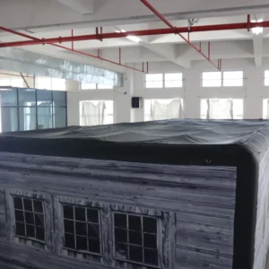 Commercial Inflatable Maze - Gray Wood Flat-Roof Enclosed - product view 5