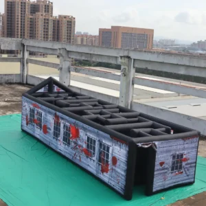 Commercial Inflatable Maze - Gray Blood Open-Top Gable Front - product view 4